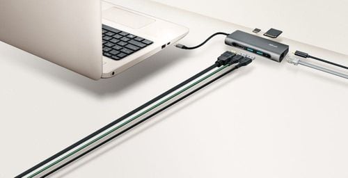 Hub Adapter 7w1 USB-C HDMI Ethernet USB-A Czytnik na Arena.pl