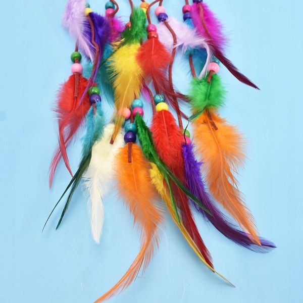 Pióropusz OPASKA do Włosów ŁAPACZ SNÓW PIÓRKA A14 zdjęcie 5