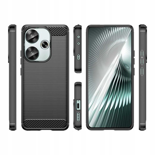 Spacecase Carbon Poco F6 5G Black zdjęcie 3