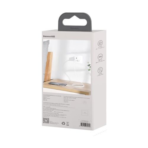 kabel usb-c do lightning baseus simple wisdom, pd, 20w, 1.5m (biały) 2szt. na Arena.pl