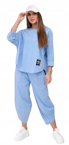 KOMPLET luźny ciemny niebieski na Arena.pl