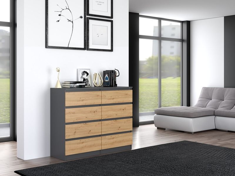 Komoda Malwa M8/120 ANTRACYT ARTISAN zdjęcie 8