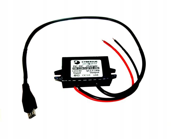 WZMOCNIONA ładowarka 12V x 1x5V/3,6A micro USB zdjęcie 3