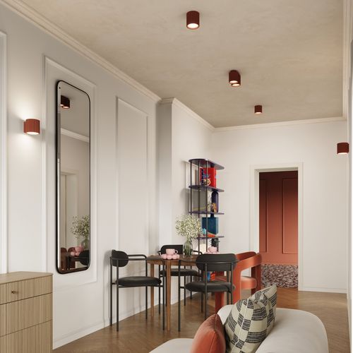 Plafon AURA 2 ochra czerwona GU10 na Arena.pl