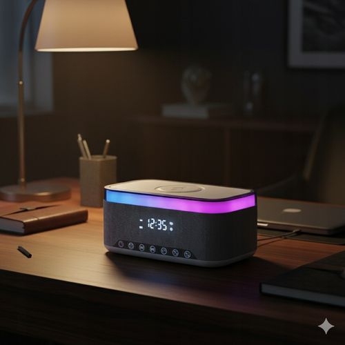 Radio Kuchenne Przenośne Bluetooth Ładowarka Indukcyjna QI Boombox AUX na Arena.pl