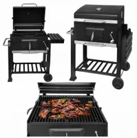 Grill Węglowy ogrodowy z żeliwnym rusztem 57 x 43 cm