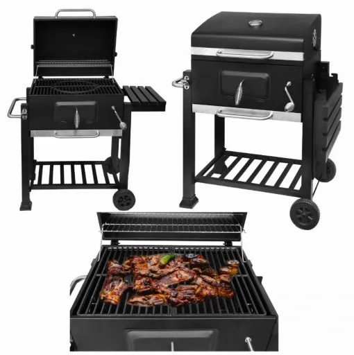 Grill Węglowy ogrodowy z żeliwnym rusztem 57 x 43 cm zdjęcie 1