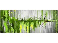 100X40CM ZEGAR ZIELONY WODOSPAD OBRAZ