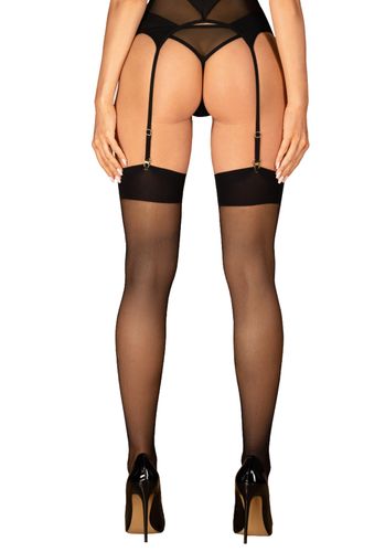 czarne siateczkowe pończochy podkreślające kobiece nogi. s823 s/m/l od na Arena.pl