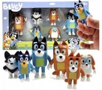 ZESTAW FIGUREK BLUEY BINGO - 6 SZT RODZINKA I PRZYJACIELE BLUEY BINGO
