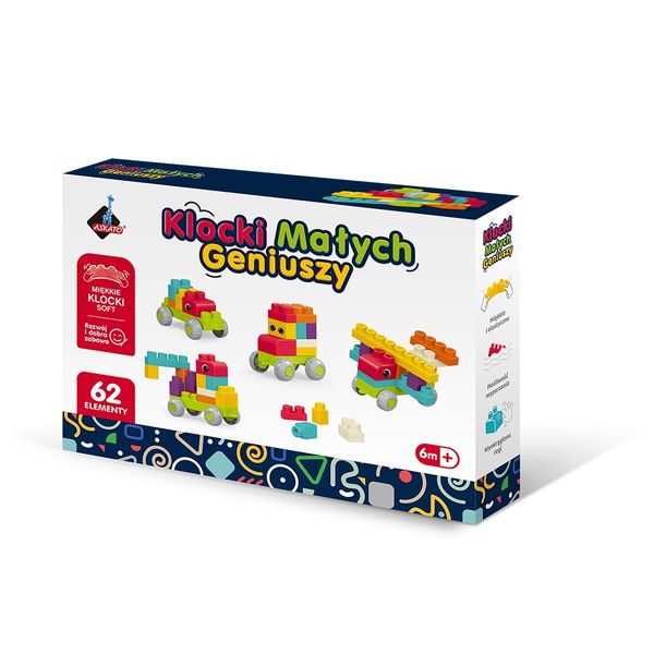 KLOCKI MAŁYCH GENIUSZY SOFT 62EL 5190 zdjęcie 1