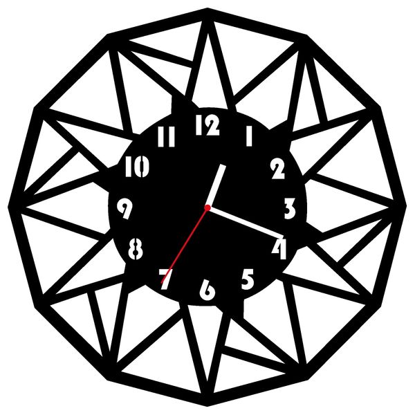 ZEGAR ŚCIENNY GEOMETRIA 38cm M 131.10 zdjęcie 2