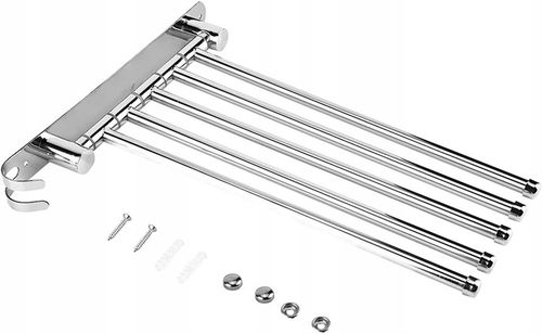 WIESZAK NA RĘCZNIKI OBROTOWY DO ŁAZIENKI UCHWYT ŚCIENNY HAK ŁAZIENKOWY na Arena.pl