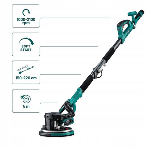 SZLIFIERKA ŻYRAFA DO GIPSU GŁADZI TYNKU ŚCIAN TYNKÓW 220cm LED + na Arena.pl