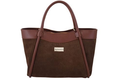 Elegancka torebka ze skóry zamszowej - Brązowa na Arena.pl