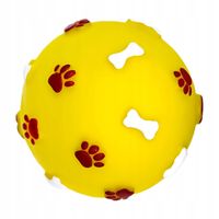 Piłka dla psa piszcząca z wypukłymi wzorami 7,5cm - M PetNova