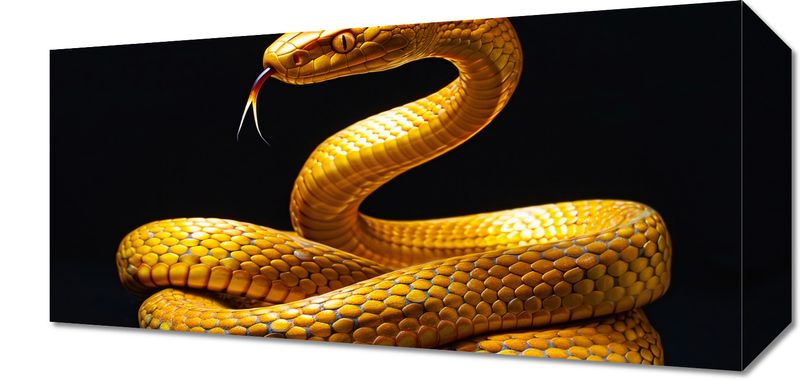 Obraz 40x20cm Złoty Wąż zdjęcie 1
