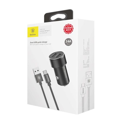BASEUS ŁADOWARKA SAMOCHODOWA USB-C 2x USB 3.4A na Arena.pl