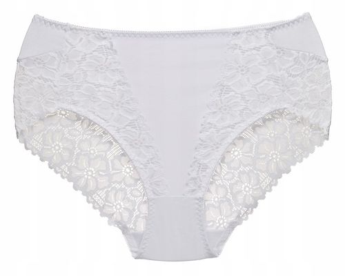 Wygodne majtki figi damskie bawełniane koronkowe z wysokim stanem pełne na Arena.pl