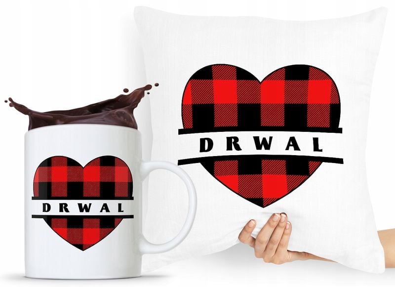 Zestaw Poduszka + Kubek Dla Drwala Prezent Z Nadrukiem Ze Zdjęciem zdjęcie 1