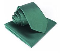 KRAWAT męski zielony / butelkowa zieleń gładki + POSZETKA butelkowa zieleń