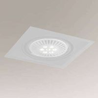 Podtynkowa LAMPA sufitowa MUKO H 7343 Shilo metalowa OPRAWA regulowana WPUST kwadratowy biały