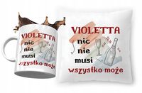 Zestaw Dla Violetty Poduszka + Kubek Prezent Z Nadrukiem Ze Zdjęciem