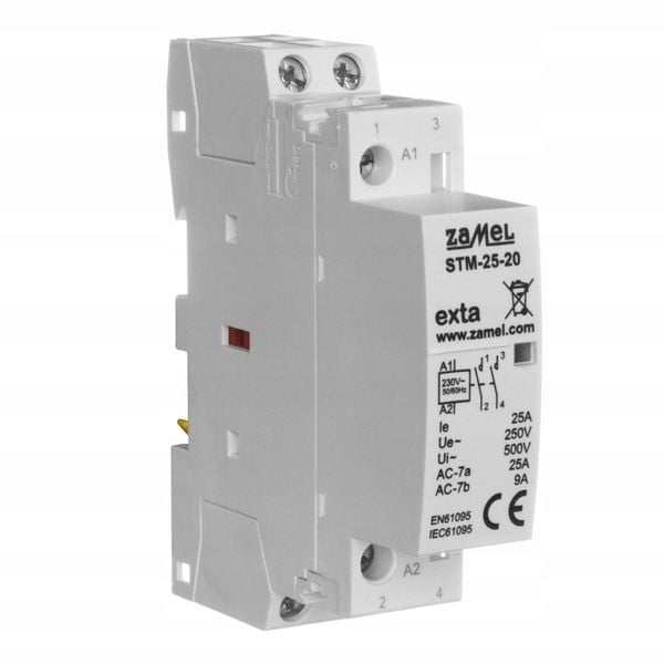 STYCZNIK MODUŁOWY STM-25-20 25A 2xNO 230VAC zdjęcie 4