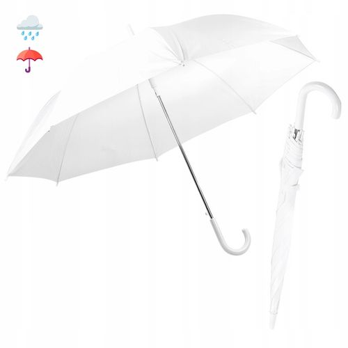 BIAŁY PARASOL biała parasolka ślubna DUŻY XXL na Arena.pl