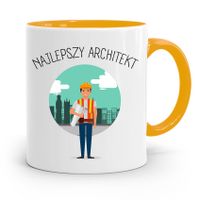 Kubek Żółty Architekta Najlepszy Architekt Prezent Z Nadrukiem Ze Zdjęciem