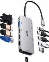 Mocna Stacja dokująca na dwa monitory z HDMI i USB-C 3.0 do podłączenia
