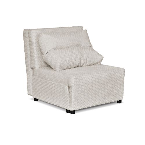 Fotel rozkładany funkcja spania KIMO pojemnik na pościel beż na Arena.pl