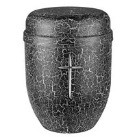 Czarna metalowa urna kremacyjna na prochy dorosłych