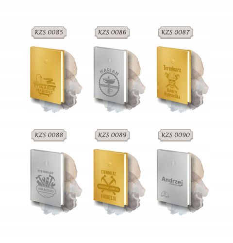 PLANER z imieniem kalendarz dzienny A4 2026 złoty srebrny z grawerem na Arena.pl