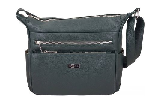 Codzienna i praktyczna torebka na ramię - Zielona ciemna na Arena.pl