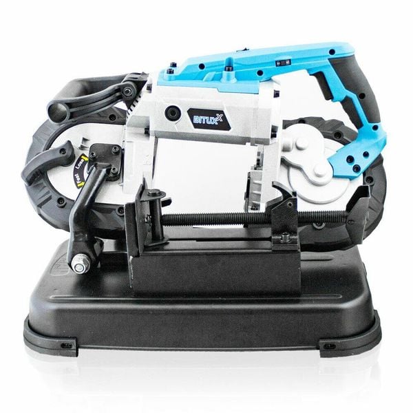 17470  PIŁA TAŚMOWA ELEKTRYCZNA 1100W DO METALU ZE STOŁEM ROBOCZY zdjęcie 5