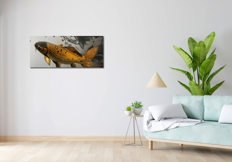 Obraz 100x40cm Spokojna Ryba Koi zdjęcie 2