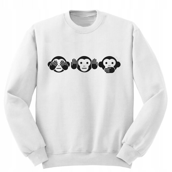 Bluza męska NIC NIE WIDZIAŁEM 3 MAŁPKI - 4 kolory zdjęcie 4