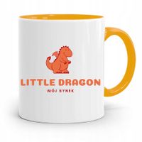 Kubek Żółty Prezent Dla Syna Little Dragon Synek Z Nadrukiem Ze Zdjęciem
