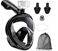 Maska Do Nurkowania Snorkelingu Pływania Pełnotwarzowa Z Rurką Wody S/M