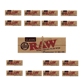 zestaw - 16 x bibułki raw classic connoisseur 1 1/4 + filtry