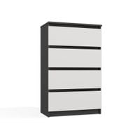 Komoda Malwa M4 ANTRACYT BIAŁY