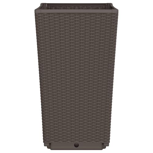 Donice ogrodowe, 4 szt., brązowe, 32,5x32,5x57, PP na Arena.pl