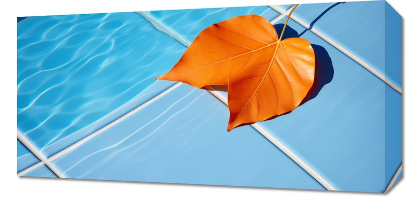 Obraz 60x30cm Liść przy Wodzie zdjęcie 1