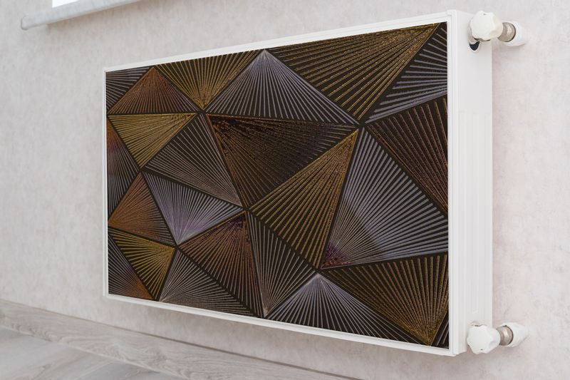 Osłona MAGNETYCZNA Grzejnika Abstrakcja Trójkąty Dekoracja 110cm x 60cm zdjęcie 4