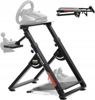 STOJAK STELAŻ DO KIEROWNICY SYMULATOR KOKPIT na nastawny odchylany Czarny