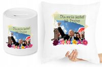 Jarosław Kaczyński Zestaw Poduszka + Skarbonka Z Nadrukiem Ze Zdjęciem