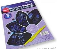 wydrapywanka hologramowa  A4 a'10 NIEBIESKA + 2 rylce