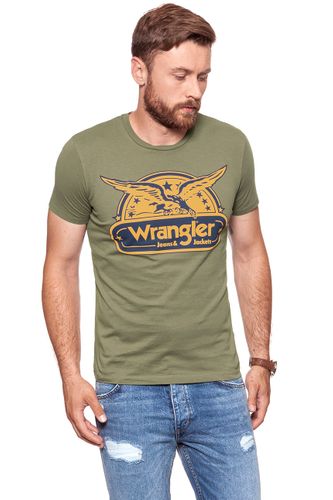 WRANGLER SS EAGLE TEE DUSTY OLIVE W7B74FK45 M na Arena.pl