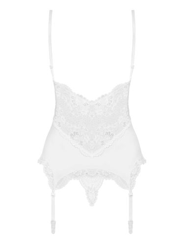 810-COR gorset i stringi – biały – czarująco kobiecy Obsessive S/M na Arena.pl
